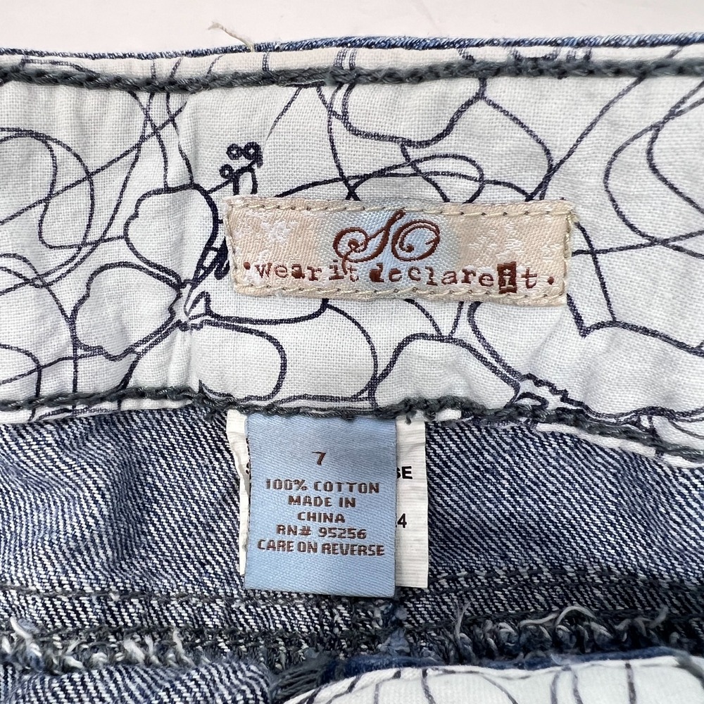 So Wear It Declare It Denim Stretch Mini Skirt With Belt Size 7 NWT - Picture 8 of 16